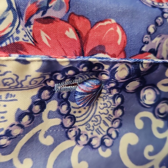Lindsey Blake Intimate Blue Paisley Floral Sleepshirt Night Shirt Size Large - Picture 4 of 4